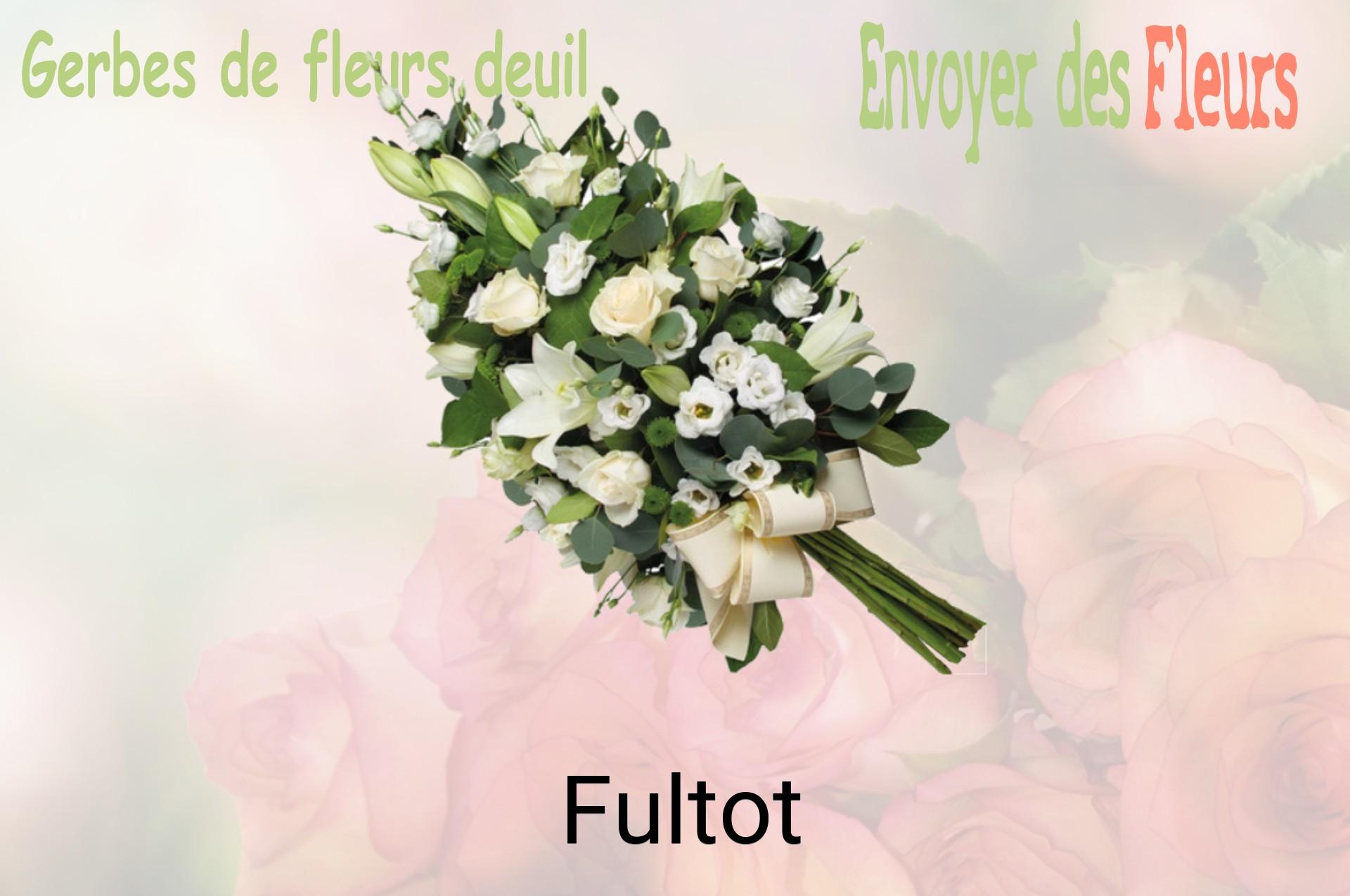 Gerbe de fleurs de deuil livrée à Fultot
